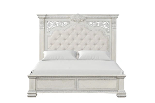 Promenade E.King & Queen Bed Brown & White