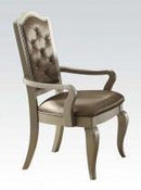 Acme Francesca Arm Chair in Silver/Champagne (Set of 2) 62083 - Ace Furniture and Decor