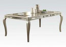 Acme Francesca Rectangular Dining Table in Champagne 62080 - Ace Furniture and Decor