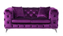 Acme Furniture Atronia Loveseat in Purple 54906 - Ace Furniture and Decor
