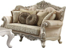 Acme Furniture Bently Loveseat with 5 Pillows in Champagne 50661 - Ace Furniture and Decor