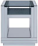 Acme Furniture Nysa End Table in Mirrored & Faux Crystals 81472 - Ace Furniture and Decor