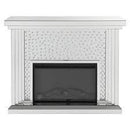 Acme Furniture Nysa Fireplace in Mirrored & Faux Crystals 90204 - Ace Furniture and Decor