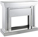Acme Furniture Nysa Fireplace in Mirrored & Faux Crystals 90272 - Ace Furniture and Decor