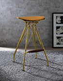 Dragea Whiskey PU & Gold Bar Stool - Ace Furniture and Decor