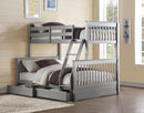 Haley II Gray Bunk Bed (Twin/Full) - Ace Furniture and Decor