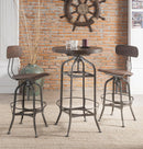 Kaeso Walnut & Gunmetal Bar Table - Ace Furniture and Decor