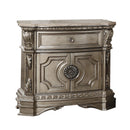 Northville Antique Silver Nightstand (MARBLE TOP) - Ace Furniture and Decor