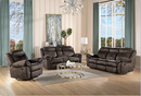 Zubaida 2-Tone Chocolate Velvet Sofa (Glider & Motion) - Ace Furniture and Decor
