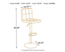 Bellatier Adjustable Height Bar Stool - Ace Furniture and Decor