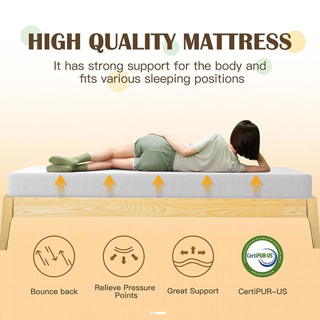Forsythia 8" E.King Green Tea Gel Memory Foam