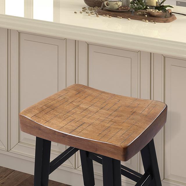 Biasca 29" Stool (2/CTN) White, Brown, & Black
