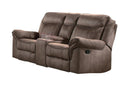 Aram Double Glider Reclining Loveseat in Dark Brown 8206NF-2 - Ace Furniture and Decor
