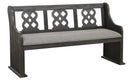 Arasina Bench with Curved Arms in Dark Pewter 5559N-14A - Ace Furniture and Decor