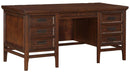 Frazier Executive Desk in Brown Cherry 1649-17 - Ace Furniture and Decor