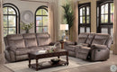 Aram Double Glider Reclining Loveseat in Dark Brown 8206NF-2 - Ace Furniture and Decor