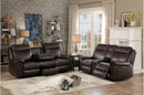 Aram Double Glider Reclining Loveseat in Brown 8206BRW-2 - Ace Furniture and Decor