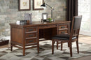 Frazier Executive Desk in Brown Cherry 1649-17 - Ace Furniture and Decor