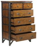Holverson Chest in Rustic Brown & Gunmetal 1715-9 - Ace Furniture and Decor