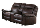 Aram Double Glider Reclining Loveseat in Brown 8206BRW-2 - Ace Furniture and Decor