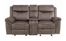 Aram Double Glider Reclining Loveseat in Dark Brown 8206NF-2 - Ace Furniture and Decor