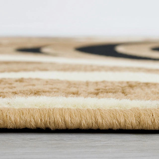 Blitar Brown Black, Brown Cream, & Gray 5' X 7' Area Rug