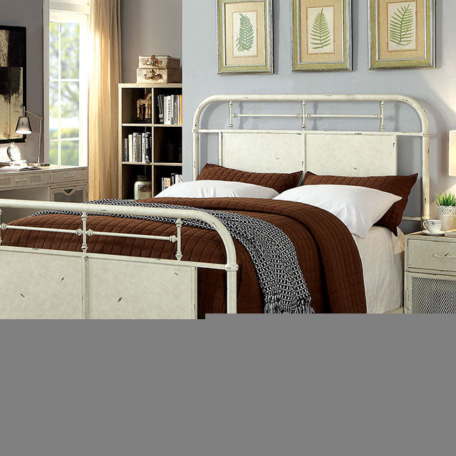 Haldus Cal.King, E.King, & Twin Bed White, Ivory, & Red
