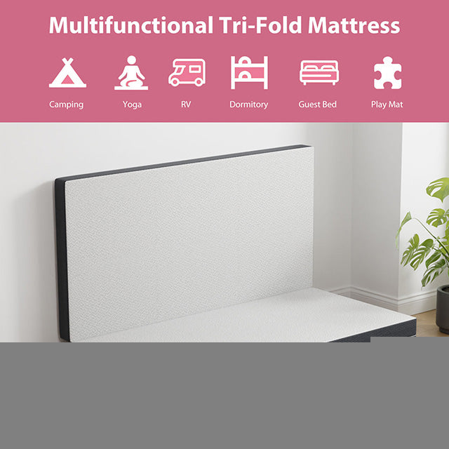 Hollyhock 4" Full Tri-Fold Memory Foam Topper