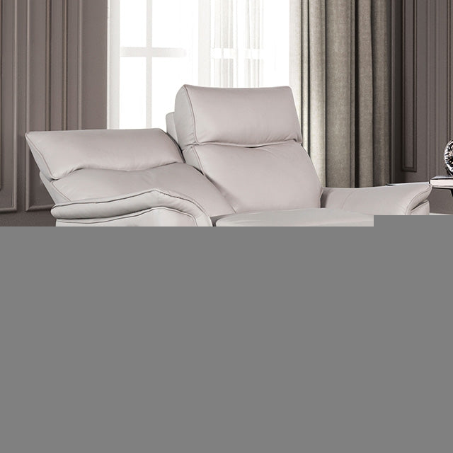 Bienne Loveseat Manual Recliner White & Black
