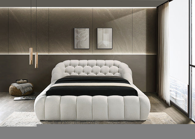 Newquay E.King & Queen Bed White, Grey, & Black